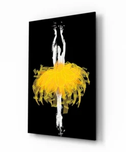 Ballerina Abstract Glasschilderij