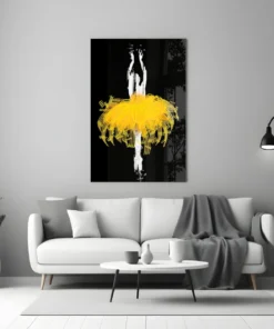 Ballerina Abstract Glasschilderij - Afbeelding 5