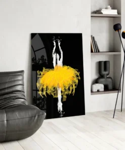 Ballerina Abstract Glasschilderij