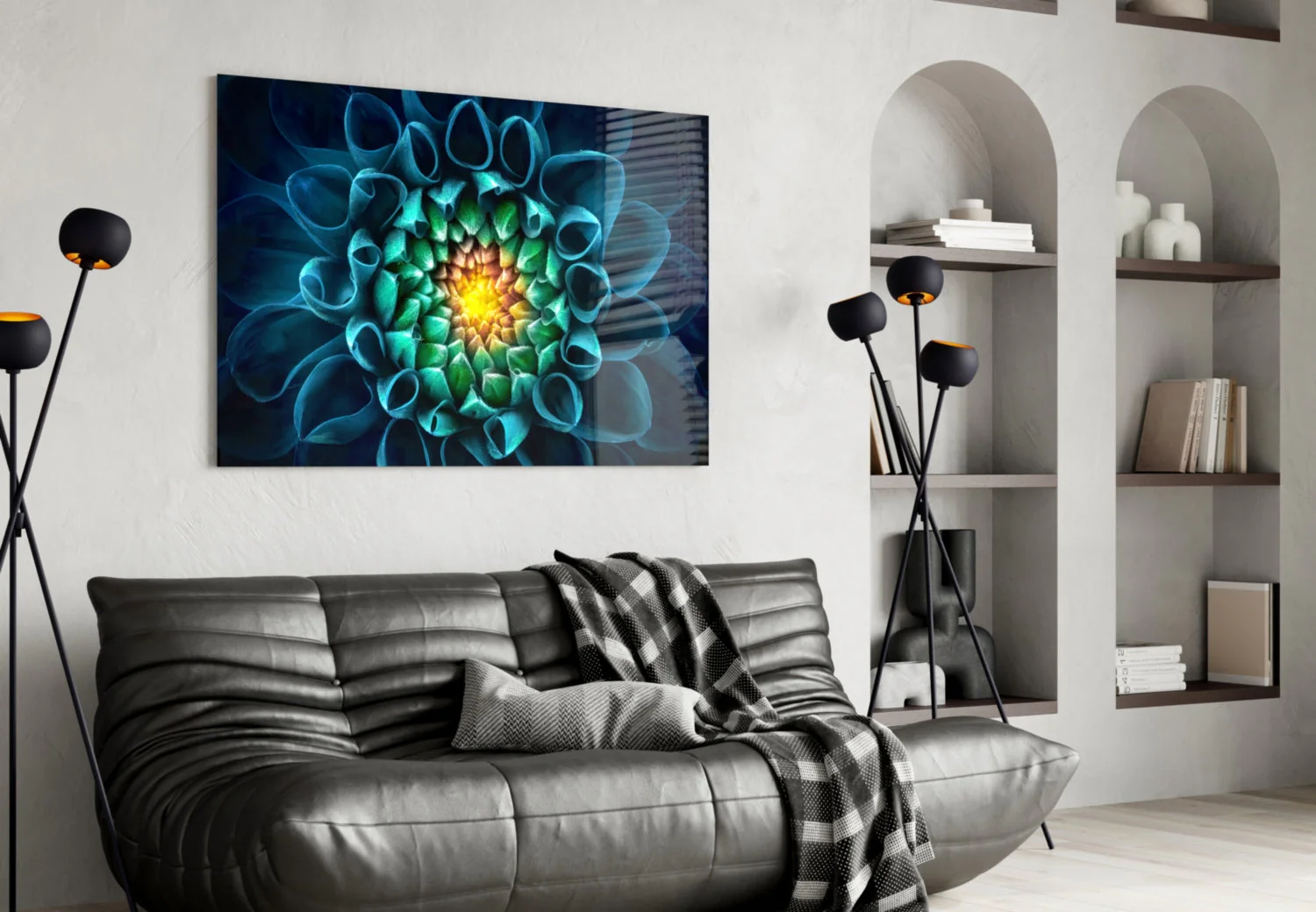 Glasschilderij Bloemen Chrysant - Afbeelding 5