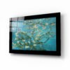 Amandelbloesem Blauw Glasschilderij