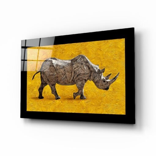 Neushoorn | Deep Glasschilderij