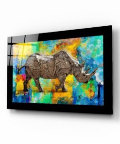 Dieren | Neushoorn | Deep Glasschilderij