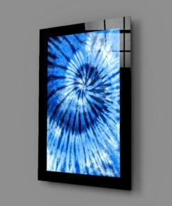 Abstract Blauw Glasschilderij - Afbeelding 3