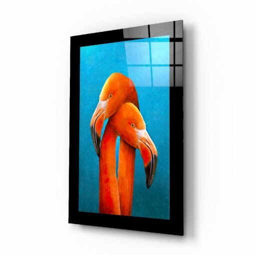 Dieren | Flamingo's | Deep Glasschilderij