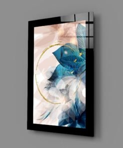 Abstract Blad Glasschilderij - Afbeelding 3