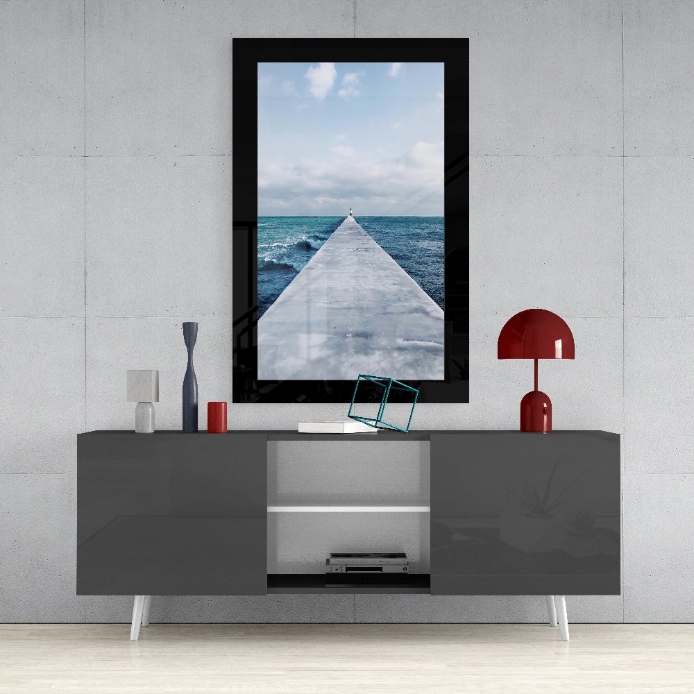 Pier Op Zee Glasschilderij