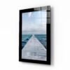 Pier op zee Glasschilderij