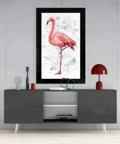 Flamingo Glasschilderij