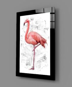 Alternative view of Flamingo Glasschilderij