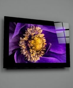 Paarse Bloem Glasschilderij - Afbeelding 4