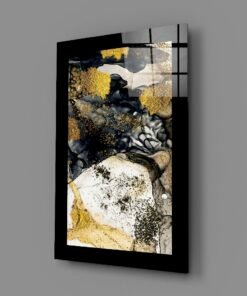 Abstract Goud Glasschilderij - Afbeelding 3