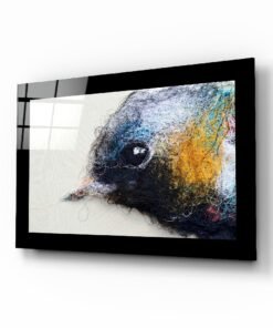 Vogel | Abstract | Deep Glasschilderij