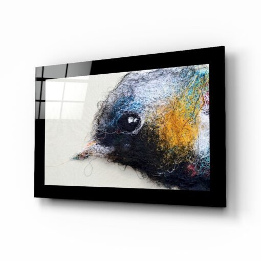Vogel | Abstract | Deep Glasschilderij