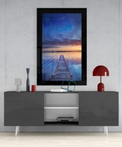 Houten Pier Glasschilderij