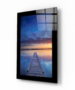 Houten Pier Glasschilderij