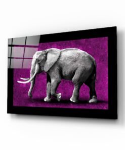 Olifant Paars Glasschilderij