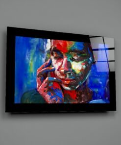 Vrouw Eenzaamheid Glasschilderij - Afbeelding 3