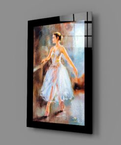 Dansende Ballerina Glasschilderij - Afbeelding 3