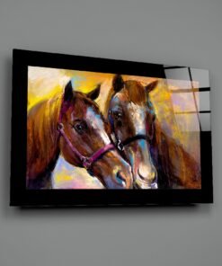 Paarden Deep Glasschilderij - Afbeelding 3