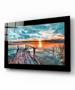 Zonsondergang Op Zee | Deep Glasschilderij