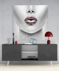 Glasschilderij Vrouw lippen