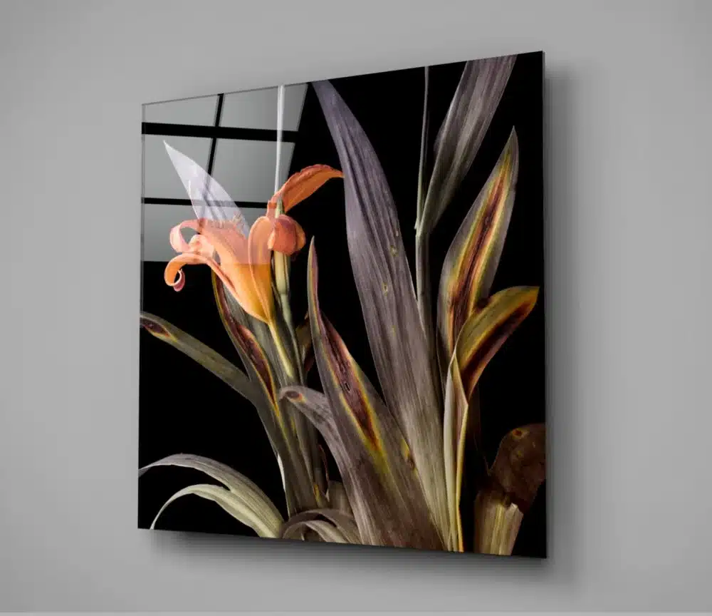 Bloemen Glasschilderij - Afbeelding 3
