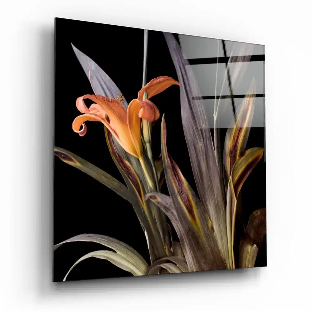 Bloemen Glasschilderij