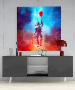 Astronaut Glasschilderij