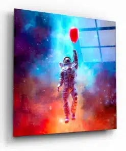 Astronaut Glasschilderij
