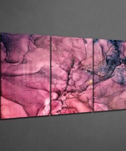 Alternative view of Roze Abstract Glasschilderij