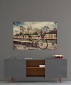 Fiets Glasschilderij