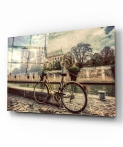 Fiets Glasschilderij
