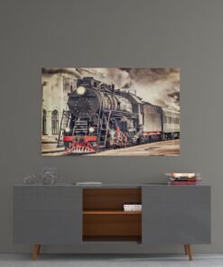 Stoomtrein Glasschilderij