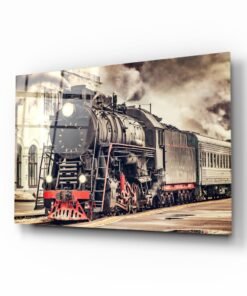 Stoomtrein Glasschilderij