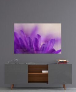 Bloem Paars Glasschilderij