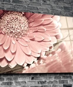 Alternative view of Roze Bloem Glasschilderij