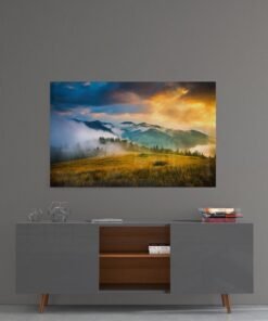 Natuur Berg Glasschilderij