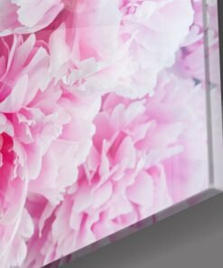 Alternative view of Roze bloemen Glasschilderij