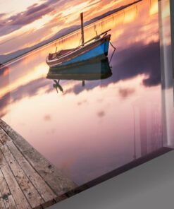 Alternative view of Houten Pier Op Zee Glasschilderij