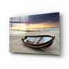 Boot Op Het Strand Glasschilderij