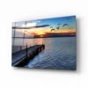 Houten Pier Landschap Glasschilderij