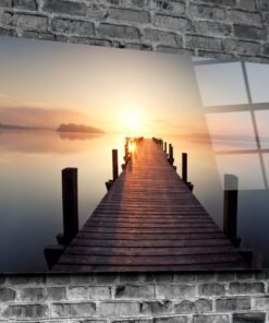 Zonsopkomst Glasschilderij - Afbeelding 3