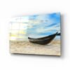 Boot Op Het Strand Glasschilderij