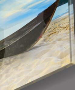 Alternative view of Boot Op Het Strand Glasschilderij