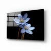 Bloemen Glasschilderij Blauw