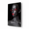Vrouw Glasschilderij Rode Make-up