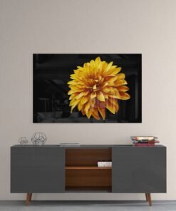 Bloem Glasschilderij Geel - Afbeelding 4