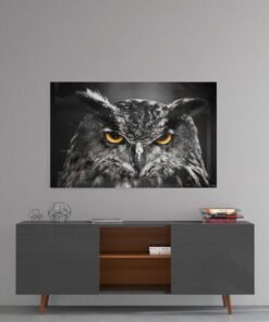 Vogel Uil Glasschilderij