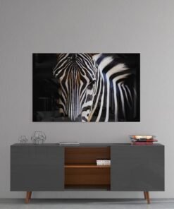 Zebra Dieren Glasschilderij